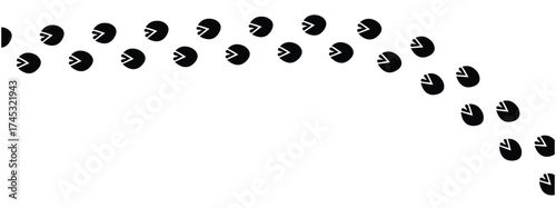 Wild life footprint tracks. Animals paws prints, black silhouettes traces, hunters and zoologists manual, stickers with text, zebra, rat and dog, isolated vector set in eps 10.