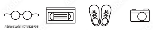 Education and learning icon set flat style collection of  icons. Cozy reading and study icon set with bookshelf, glasses, desk lamp, and hot coffee or tea cup in a simple line art style. Vector illus