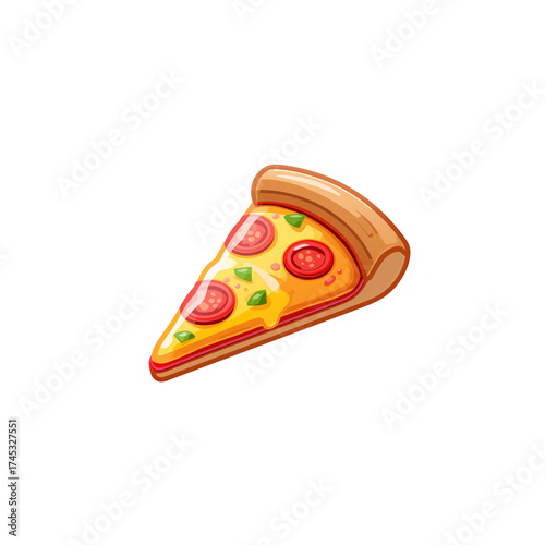pizza on a white background