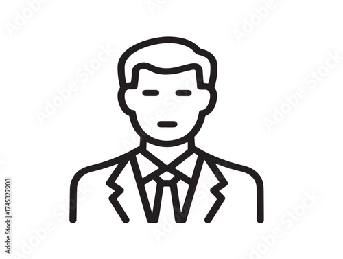 Outsourcing icon 2D vector line art in a clean minimalist partnership handoff