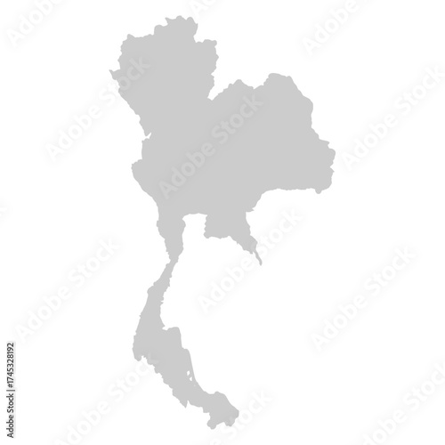 map of Thailand shadow