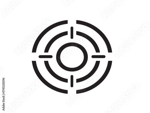 Outsourcing icon 2D vector line art in a clean minimalist corporate strategy