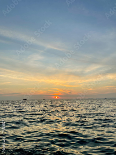 sunset over the sea