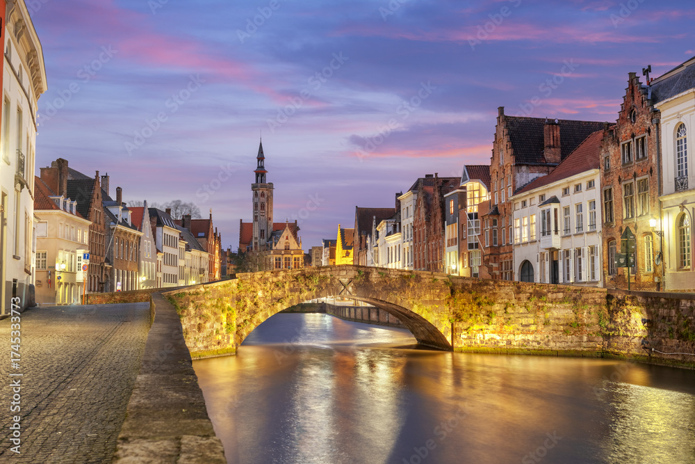 Fototapeta premium Bruges, Belgium Historic Canals