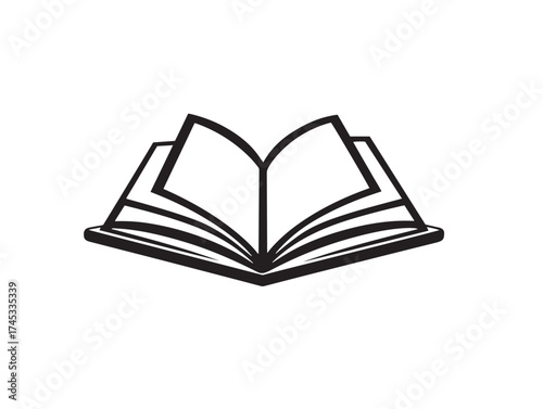 Reading icon 2D vector line art for book lover and literary enjoyment