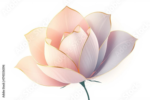 Pink beautiful flower. Delicate warm pastel tones. Low contrast