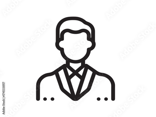 Training and coaching icon 2D vector line art for mentorship program