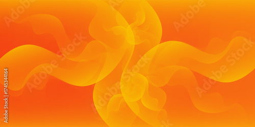 A vibrant gradient background features a combination of orange and yellow hues with soft, natural modern nice abstract pattern model
