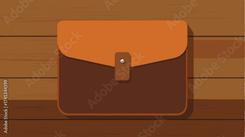 A designer laptop sleeve made of fine leather featuring a minimalist design and contrasting stitching laid atop a clean wooden desk.