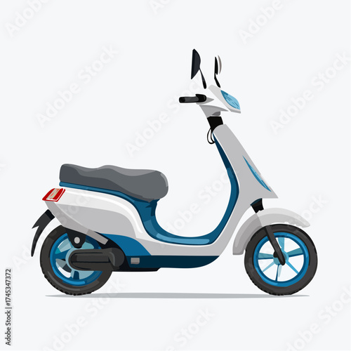 Modern Electric Scooter Illustration - Clean Energy Transport