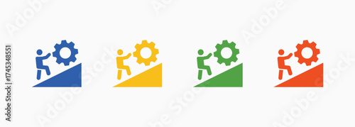 Challenge Icon Set Color Multiple Style Collection