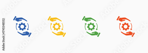 Change Management Icon Set Color Multiple Style Collection