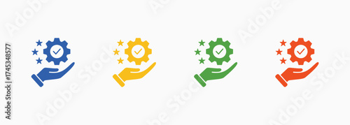 Responsibility Icon Set Color Multiple Style Collection