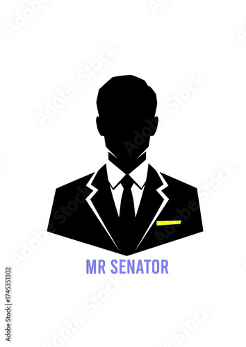 Mr. Senator silhouette icon