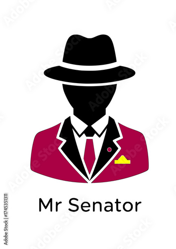 Mr. Senator silhouette icon