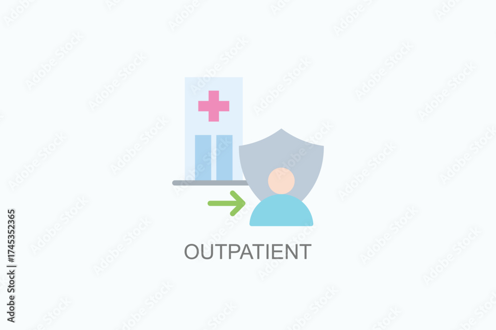 Fototapeta premium Outpatient Icon Or Logo Isolated Vector Illustration