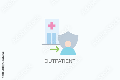 Outpatient Icon Or Logo Isolated Vector Illustration