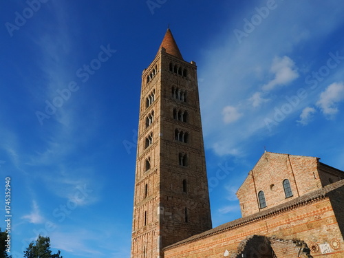 Pomposa Abbey, built in the 6th-7th centuries. It is located in the province of Ferrara, northern Italy.