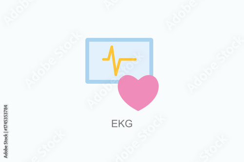 Ekg Icon Or Logo Isolated Vector Illustration
