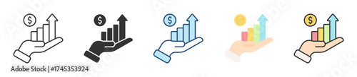 Profit Icon Set Multiple Style Collection