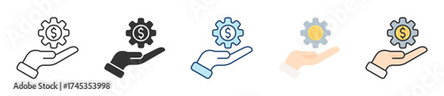 Business Management Icon Set Multiple Style Collection