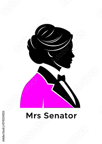 Mrs. Senator vector icon