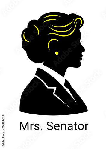 Mrs. Senator vector icon