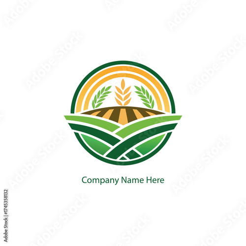 agriculture logo design vector 