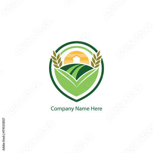 agriculture logo design vector 