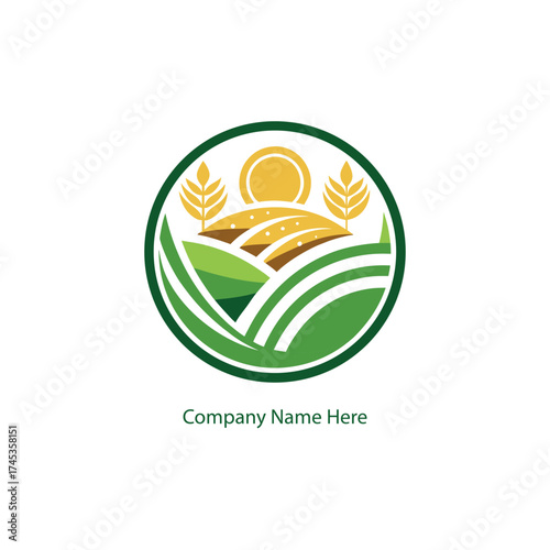 agriculture logo design vector 