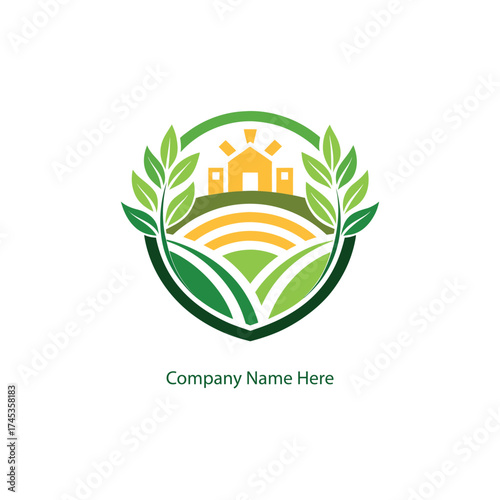 agriculture logo design vector 
