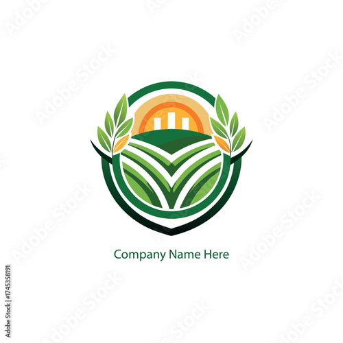 agriculture logo design vector 