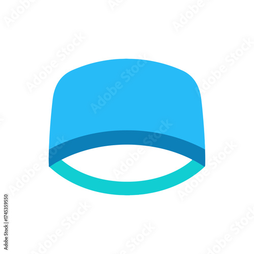Blue Swimming Cap Isolated on White Background for Aquatic Activities.