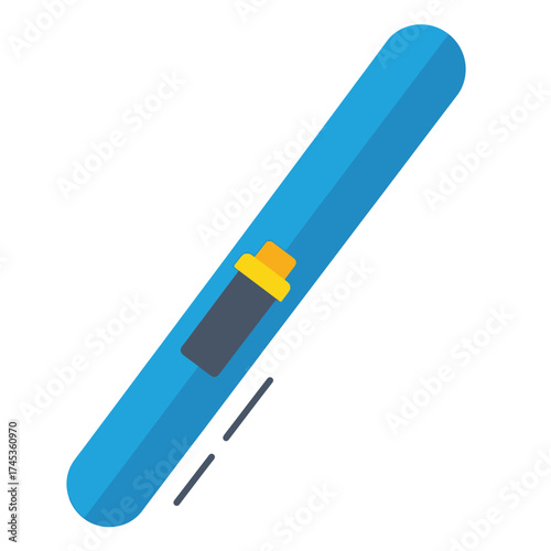 Illustration of a Blue Utility Knife with Retractable Blade.