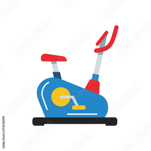 Blue Exercise Bike for Home Fitness and Cardio Workouts.