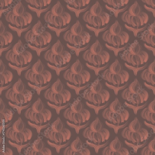 Red Seamless Pattern with Abstract Brush Texture