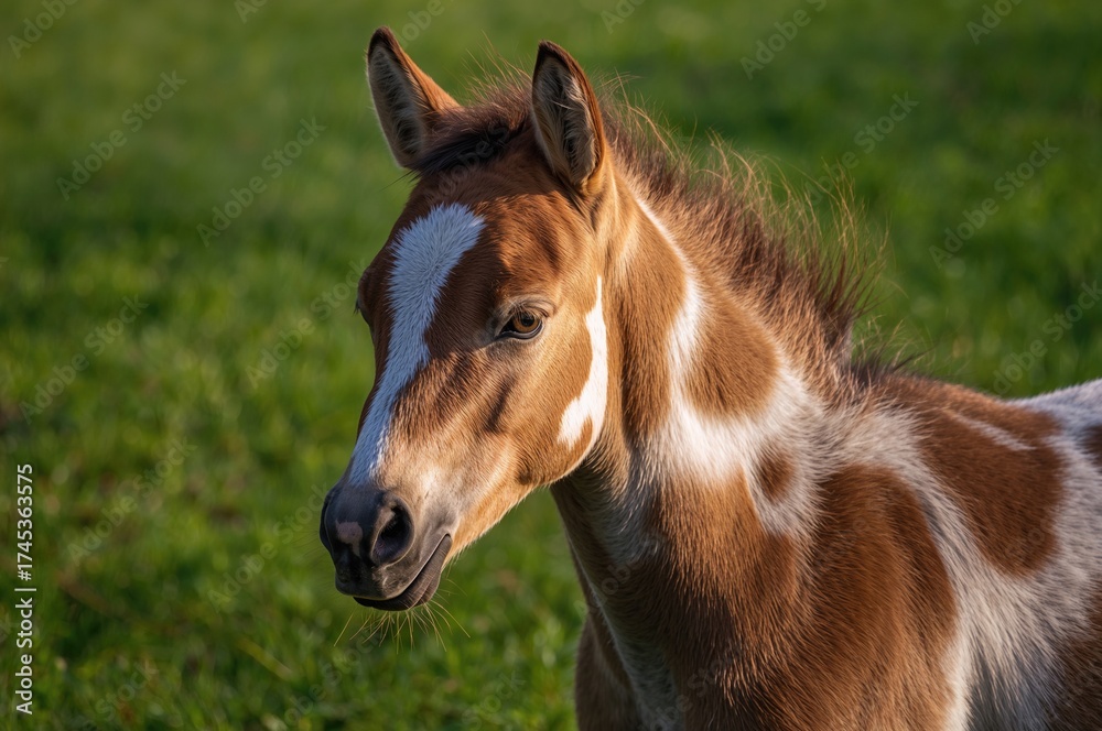Obraz premium Juvenile spotted horse of western origin