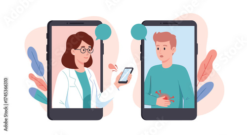 Online doctor consultation via mobile phones for healthcare access.
