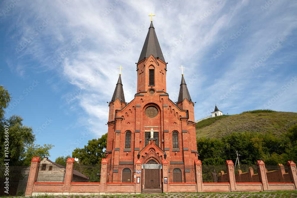 Fototapeta premium Roman Catholic (Polish) Church of the Holy Trinity. Tobolsk, Tyumen region