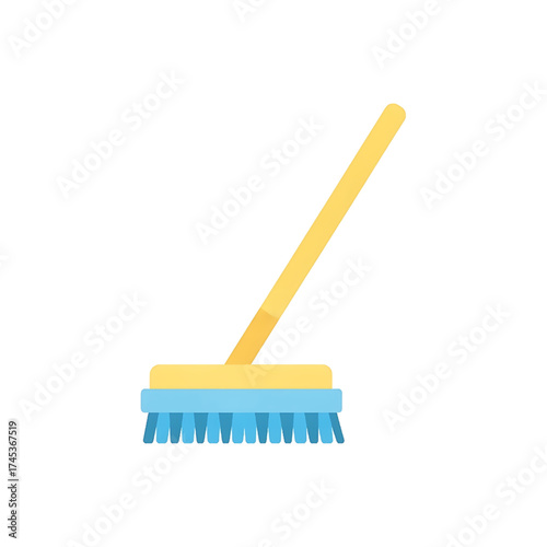 Broom Illustration: Cleaning Tool for Home and Hygiene Tasks