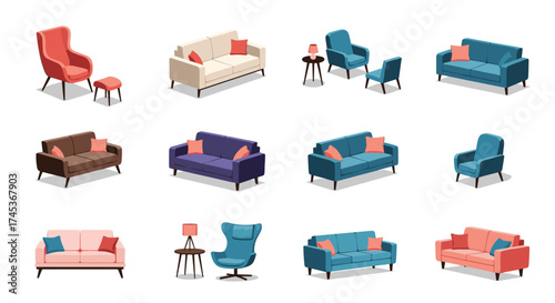 A collection of comfortable and stylish sofas and armchairs for your living room.