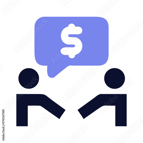 Negotiation Icon for Business, Communication, and Agreement Strategy Design
