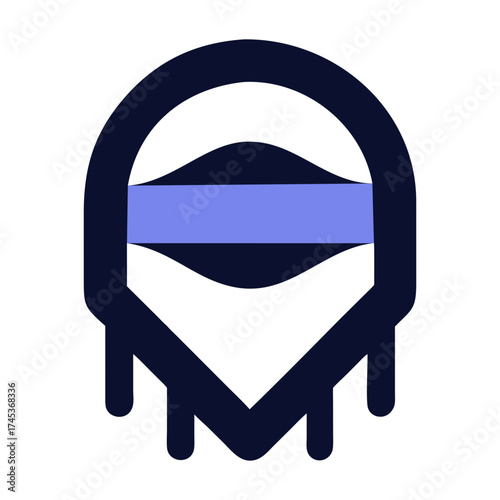 Shemagh Icon for Traditional Middle Eastern Clothing, Culture, and Style Design