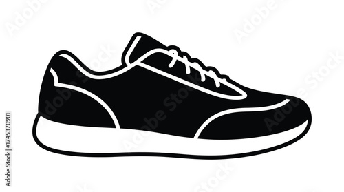 Sneaker Shoe Vector Illustration for Sports and Fashion Design