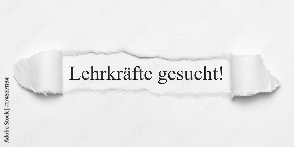Fototapeta premium Lehrkräfte gesucht!
