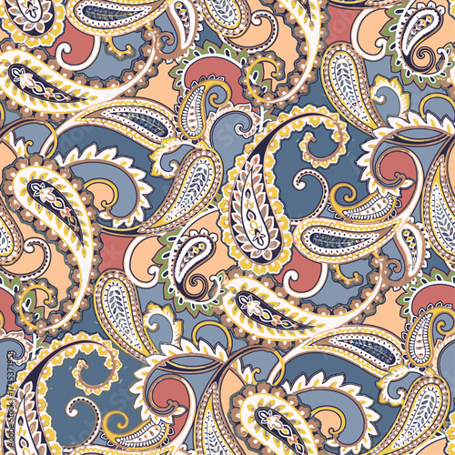 design vintage paisley pattern illustrator artwork earth colors