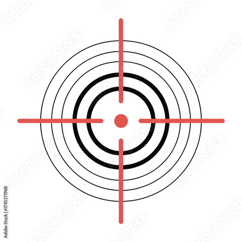 Target crosshair aim accuracy focus vector symbol