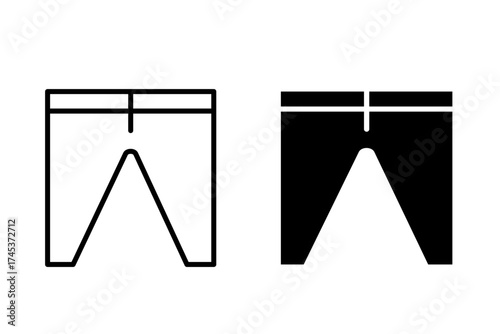 Pants Icon – Minimal Clothing Symbol for Fashion and Apparel Design