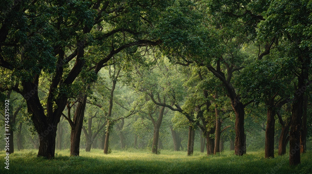 Fototapeta premium Dogwood field at Dawn