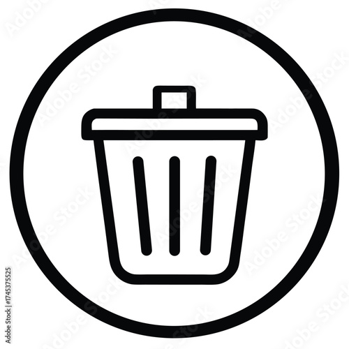 recycle bin icon, trash can icon, vector trash can icon